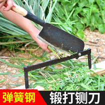  Hand-forged guillotine blade thickened guillotine Guillotine straw grass seedling guillotine cattle and sheep grass gate knife Steel guillotine guillotine turn knife cutter