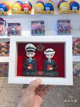 Clay photo frame real person turn Q Doll Doll soldier police birthday gift new girl gift