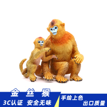 Simulation solid wild golden monkey model little monkey animal toys boys and girls childrens gifts