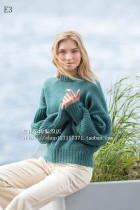 E3 pear flower with rain translation lady sweater wool thread diy weaving electronic diagram non-finished product