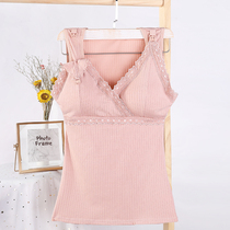Large size nursing vest female 200kg cotton feeding milk sling underwear free bra pregnant women