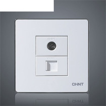 Chint wall switch wall switch socket panel NEW9E 86 TV phone socket weak current 9E