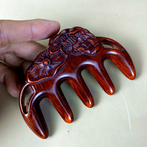 Massage comb head Meridian comb natural red sandalwood comb hair treatment scalp breast comb men and women to prevent large and wide tooth hair loss