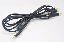 Used XBOX360 E version of the video cable red white and yellow three color cable connected to the speaker headset audio cable
