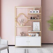Nordic partition rack shelf bookshelf Living room decoration Wrought iron cosmetics display rack display rack beauty shop floor