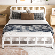 Wrought iron bed double bed simple modern iron bed rental house apartment student dormitory thick reinforced single iron frame bed