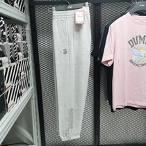 Li Ning light grey long pants mens spring and autumn style BADFIVE basketball knit flexible closing sports sweatpants AKLR275