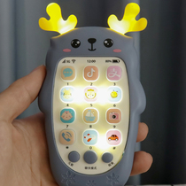 Baby music mobile phone toys boys and girls can bite tooth rubber story machine baby 0-1-2 years old simulation 3 phone puzzle
