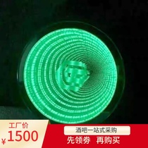 KTV bar 3D abyss mirror glowing DS color changing point dance frame tempered glass trampoline custom gogo jumping stage