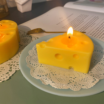 Cheese 2021 real shot living room aromatherapy candle cheese block niche holiday birthday creative gift romantic girl heart