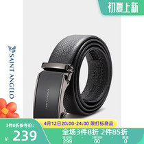 Newsbirds 2022 Springtime New Mens Fashion Casual Headlayer Cow Leather Male Leather Strap Alloy Head Automatic Buckle Belt