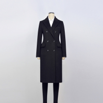 21 winter New camel black double-breasted slim counter quality cashmere coat women