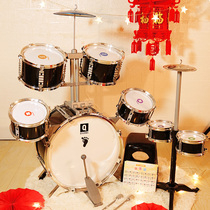 Childrens drum set Jazz drum Childrens beginner beating drum Baby educational toy male 3-6 years old 1 hand artifact