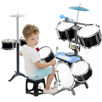 Pretty baby drum set for beginners Children jazz drum toys for beginners 1-3-6 years old baby beating drum musical instrument boy
