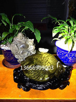 Gloomy golden nanmu ebony root carving wood carving art Maitreya Buddha smiles often open hotel club home furnishings