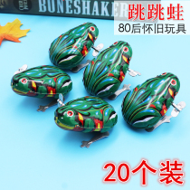 Iron frog toy small frog toy childrens gift clockwork jumping frog animal bounce after 80 nostalgia