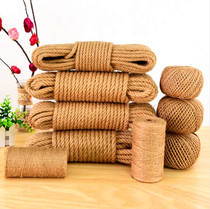 DIY handmade thick hemp rope tag packaging primary color hemp rope retro decorative woven bundle ceiling decorative hemp rope