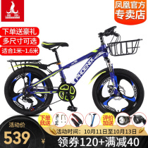 Shanghai Phoenix brand childrens bicycle mens and womens variable speed disc brake 8-12-15 years old middle school student shock absorption racing car