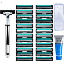 Shave knife man manual shaver shave blade 2 blade double layer old scraped face beard knife rest