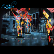 Meimei Chen colorful glazed Sun Valley shopping mall DP point decorative art iron sculpture lighting square construction lamp