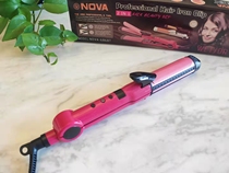 NOVA2IN1 electric styling splint straight roll hairdressing artifact curling rod straightening plate thermostatic pear blossom wave roll