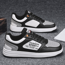 Tide brand spring and autumn new mens shoes Joker leather breathable sneakers Net hot casual high Board Shoes