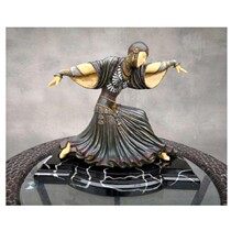 (Veroni European crafts) Art figures resin painted ornaments-European dancers-look under the side