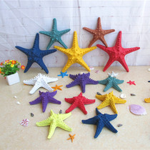 Marine style resin simulation starfish pendant color five-pointed star wall sticker decoration pendant landscaping decoration