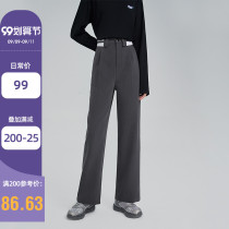 Yi Jia 2021 Spring and Autumn New Joker Straight Casual Pants Pants Women Loose Slim Korean High Waist West Pants
