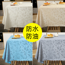 Rectangular tablecloth Waterproof and oil-proof wash-in anti-hot table cloth Tablecloth Fabric ins wind Nordic coffee table table pad