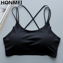 Summer beauty back smeared ice silk breathable with chest cushion lingerie bra Anti-walking light bra beating bottom to wrap up