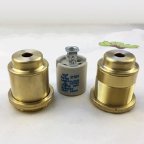 Edison retro pure brass lamp holder E27 ceramic lamp heart free Tube connection 40 open plate lighting accessories