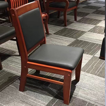 Paint conference chair solid wood office chair four-legged wooden chair with armrest mahjong chair chess and card chair solid wood dining chair