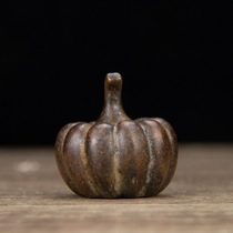 Copper alloy cute pumpkin town paper ruler metal copper retro paper pressed antique parts student Wencre