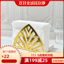 Erica Beck Nordic style simple hollow dining table Golden tissue rack European bar towel holder