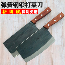 Hand-forged manganese steel cutting knife old-fashioned chicken duck goose knife cutting dual-purpose Mulberry knife fish knife wooden handle spring steel kitchen knife
