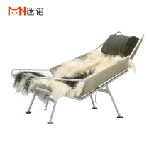 Designer furniture creative light luxury small apartment home living room study wool sofa chair leisure recliner nap chair