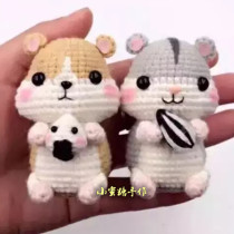 Handmade DIY knitting wool doll crochet 61 hamster 2 electronic illustration tutorial popular new doll