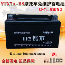 Motorcycle battery 12V universal pedal moped womens car ghost fire battery dry battery 12v7ah maintenance-free