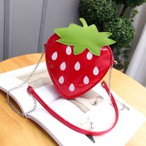 Korean cute girl shoulder bag childrens small bag kindergarten baby backpack cartoon strawberry cross shoulder bag