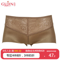 Ancient-present mid-waist flat corner briefs Ladies double elastic mesh fabric comfort No marks breathable 19208