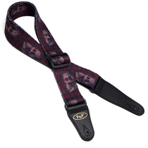Ghost Skull Print Folk Guitar Strap Electric Guitar Acoustic Guitar Strap Leather Head Strap Adjustable length