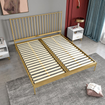 Ins Iron Bed Net Red Iron Frame Bed Apartment Iron Bed Thickened Bold Double Bed 18 m Bed Modern Simplicity