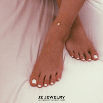JZ Anklet European and American simple ins Wind leg chain female Sexy Sexy bikini body chain double Anklet