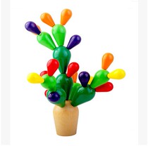 1-3 years old baby early education childrens educational toys Monteshi teaching aids wooden assembly and disassembly Cactus Cactus ball