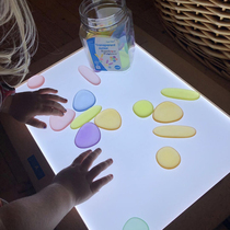 (Light table material) SZreggio Colored Stone Transparent Open Waldorf Montessori Kindergarten