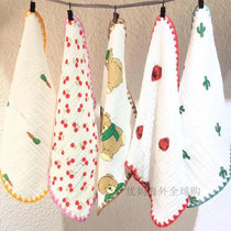 Japanese gp marshmallow gauze absorption square scarf 5 children handkerchief saliva towel four layer baby wash towel