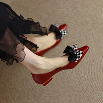 Givenivan sweet taste ~ shallow mouth flat single shoe woman pointed butterfly knot new elegance low heel 3cm