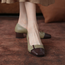 Givenivan temperament difficult to stall ~ small balsamic wind shallow mouth single shoe woman new collage high heel shoe heel 4 5cm