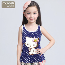 McBies world girl knit vest hanging band shirt girl baby underwear for undershirt spring summer dress childrens clothes